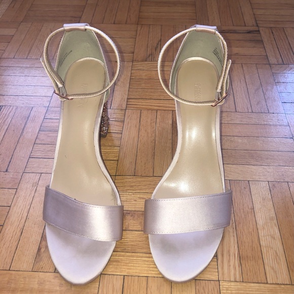 Expression Heels with a Glitter-Embellished Block Heel and satin finish upper. - Picture 4 of 5